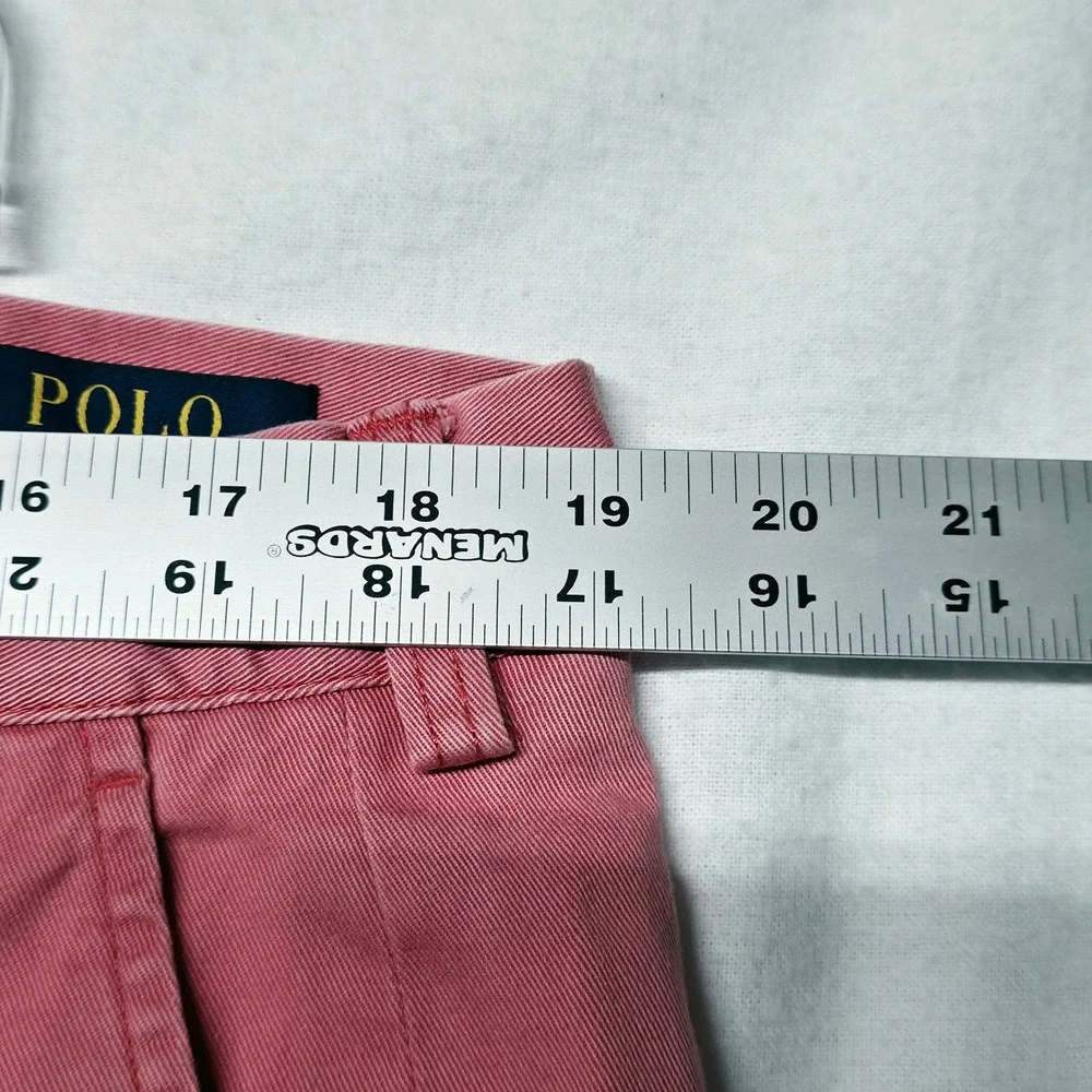 Polo Ralph Lauren Chino Shorts Men's 38 Pink Cotton Classic Fit Stain On Leg